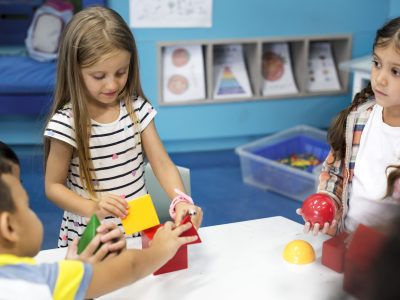 Group of diverse students at daycare